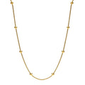 Joolim Jewelry 18K Gold Plated Dainty Snake Chain Beads Satellite Necklace Stainless Steel Jewelry Wholesale MegaBDM
