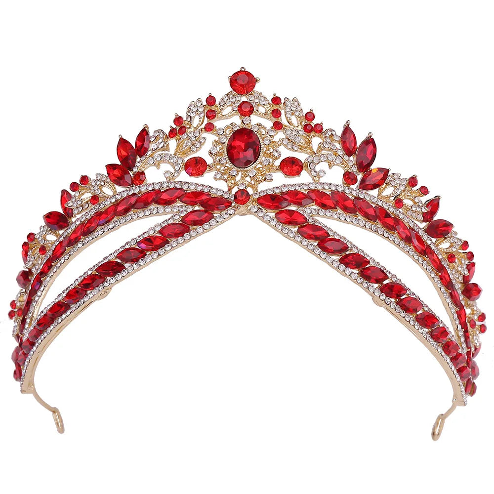 New Wedding Crown Headdress Bride European and American Luxury Rhinestone Dinner Wedding Style Crown Accessories