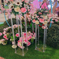 Wedding Supplier Centerpieces Table Decorations Acrylic Flower Stand Display Rack Wedding Decoration Clear Acrylic Flower Stand