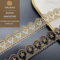 Gold Thread Water-soluble Lace Two-tone Embroidery Lace Wedding Dress Decoration Wholesale Lace Trim