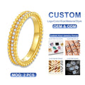 Wholesale Gold Jewelry Supplier Engagement Wedding Full Moissanite Diamond Ring Hollow 18K Gold 5D Rings Anillos De Oro 18k