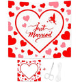 XinLan Germany Tradition Heart Motif Just Married Wedding Sheet for Wedding Games