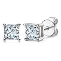 RINNTIN APE60 Minimalist Jewelry 925 Sterling Silver Earrings for Women Joyas De Plata Rhodium Plated Square Cut Stud Earrings
