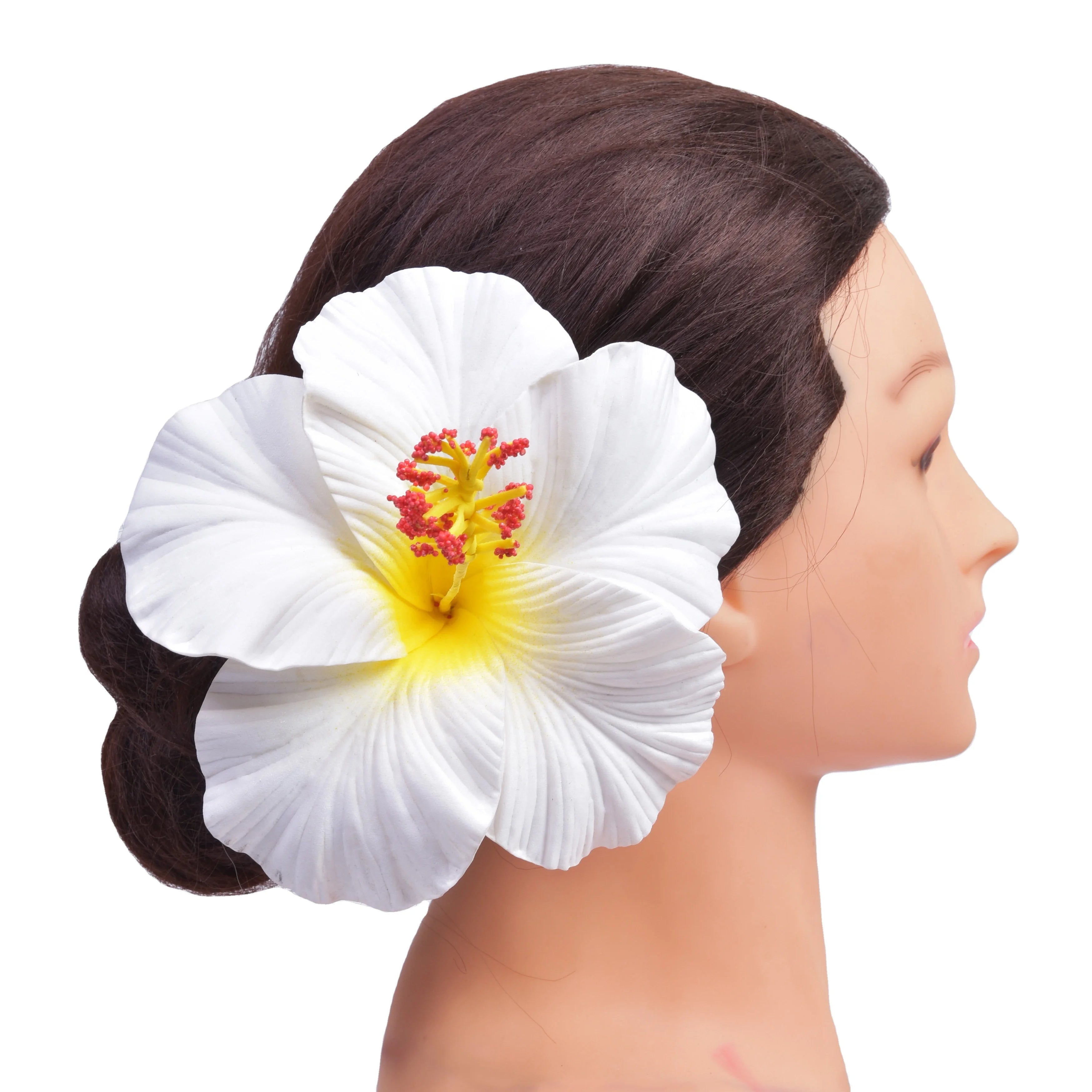 Hot Selling Multicolor F1170 Artificial Foam Hibiscus Hawaiian Foam Flowers Hair Pick Party 16CM Oceania Islands Decorative