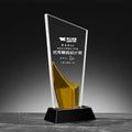 Modern Big Crystal Blade Dance Trophy Glass Blank Award Plaque Trophies Wholesale