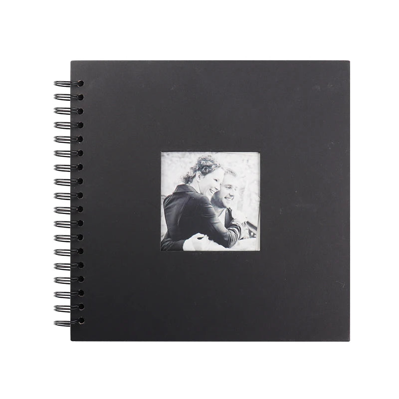 Wholesale Black Photo Album Book Spiral Binding Hardcover Album Scrapbook for Photos