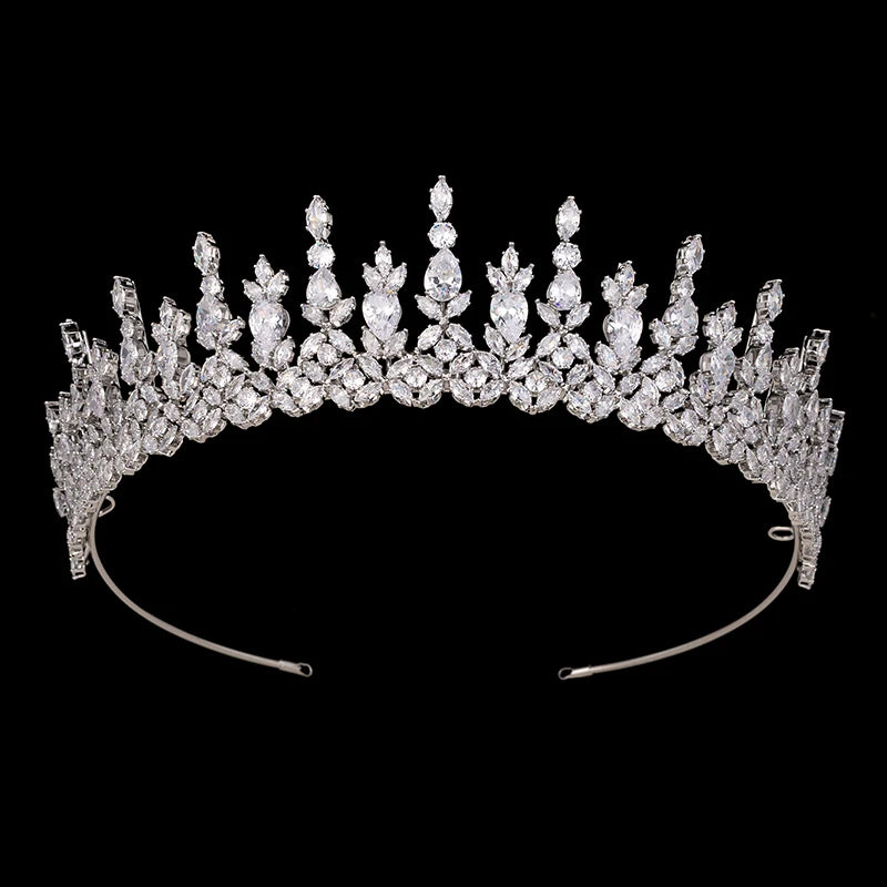 Drop Shipping Luxury Bridal Tiara CZ Crown Custom Accessories for Party Prom Festival Banquet Feast Birthday Gift Women BC6423