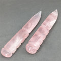 DIY Wholesale Hand Carving Knife Crystal Rose Quartz Knife Love Wedding Decoration & Gift for Decoration Crystal