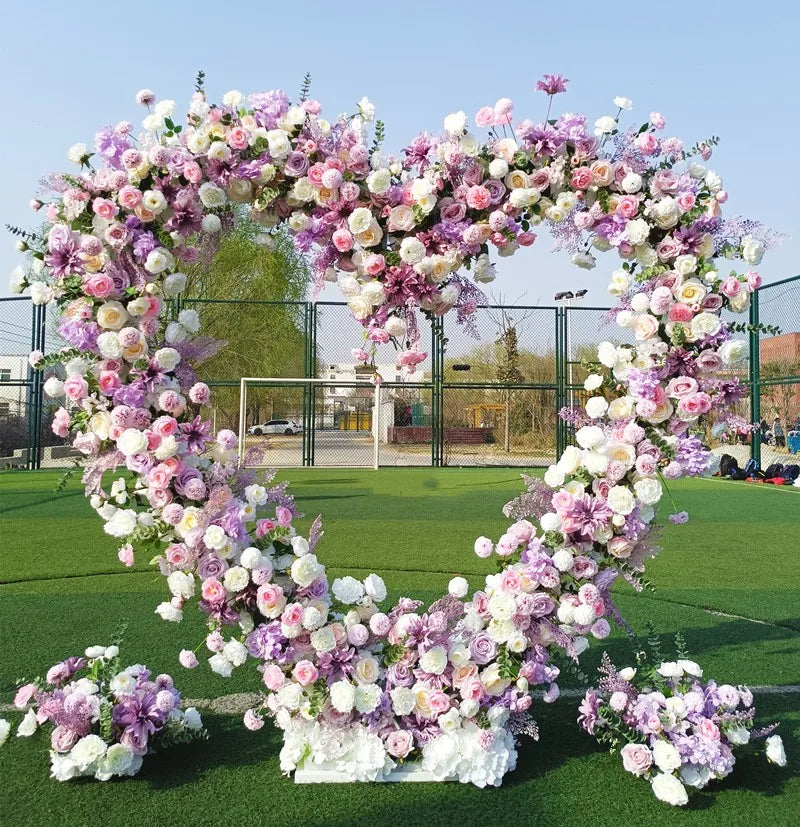Artificial Flower Wall Backdrop Arch Wedding Art Love-shaped Arch for Party Home Wedding Decoration Runner