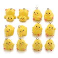 3D Cartoon Yellow Chick Resin Charms Kawaii Animals Pendants for Earrings Necklace Keychains DIY Jewelry Make Accessories W337