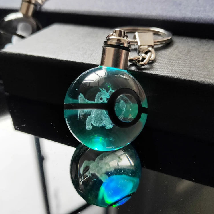 Factory Supply Wholesale Custom 3d Laser Engraving Crystal Key Chain K9 Crystal with Colorful LED Lights