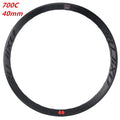 RUJIXU 700C Aluminum Alloy Double Wall Black Rim Clincher Wheelset for Road Bike 30/40/50mm 16/18/20/21/24H V Brake Road Cycling