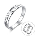 Men's Romantic Endless Love Ring in CZ Sterling Silver for Wedding Engagement Party or Anniversary
