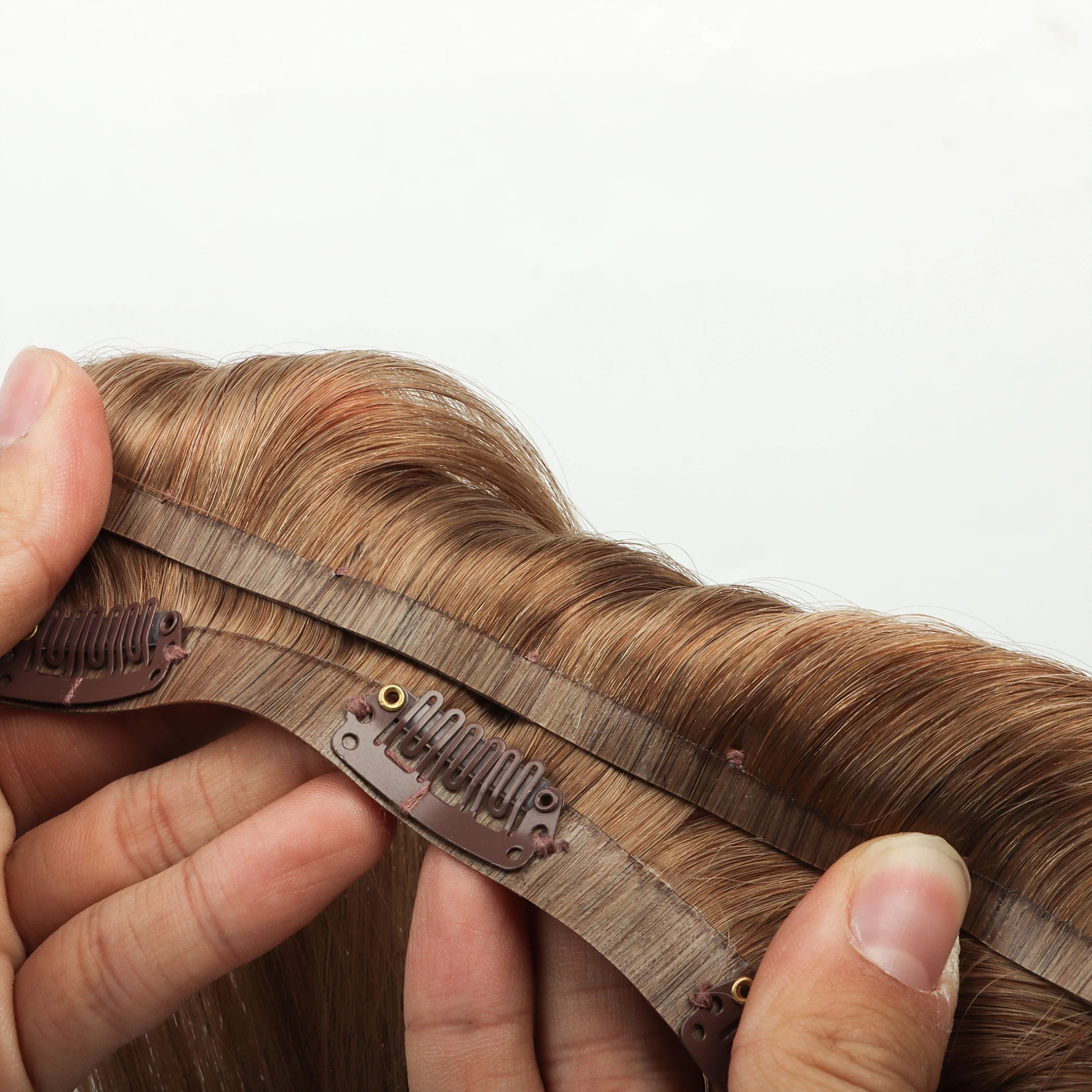 Honor Hair Hot Selling Full Ends Narrow PU Seamless Clip Ins Cuticle Aligned Clip in Hair Extensions 100% Human Hair