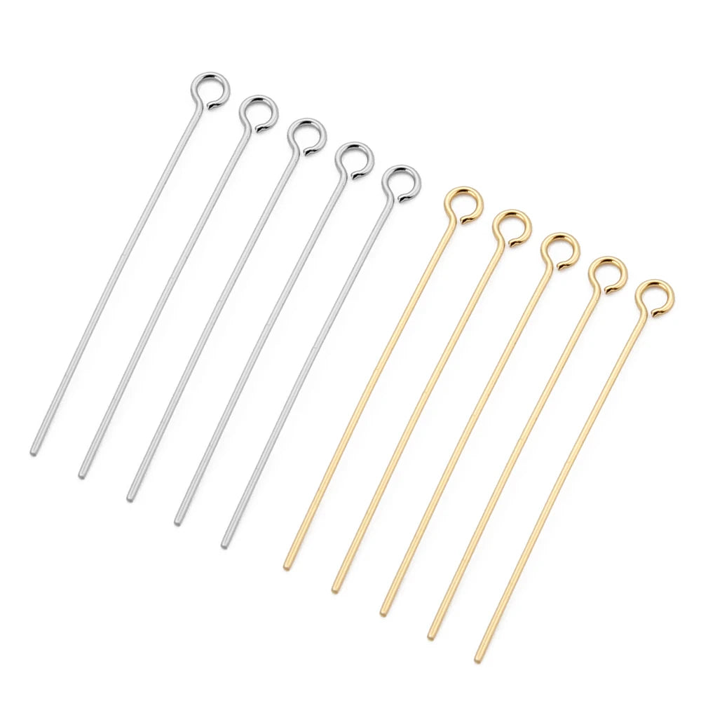 Handmade Diy Accessories 1000pcs/bag Wholesale Metal Accessories Stainless Steel Findings Eye Pins for Jewelry Bead Making