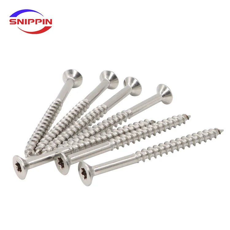 304 316 Stainless Steel Six Lobe Torx Countersunk Flat Head Half Thread Self-Tapping Wood Screw St4*50 Iso14586 Customized Bolt