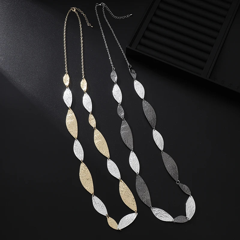 TongLing Unique Design Two Tone Necklace Handmade Necklace Gold Plated Silver Fashion Women's Necklace