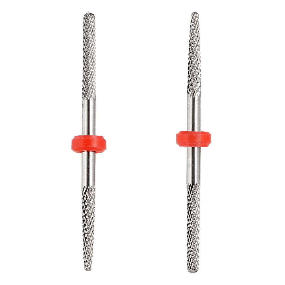 Yaqin Professional Nail Buffer Bit Double Headed Nail Drill Bit 3/32 Inch Tungsten Carbide Nail Drill Bit