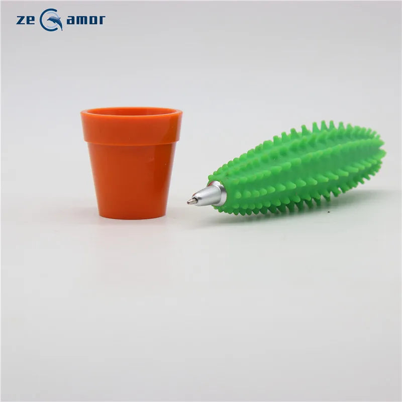 Zeamor Lapiceros Promo Cute Cactus Children Black Ink Cartoon Ballpoint or Gel Ink Cactus Pen