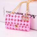 Wholesale Elegant Colorful Crystal Handbag Keychain Diamond Keychain for Lady