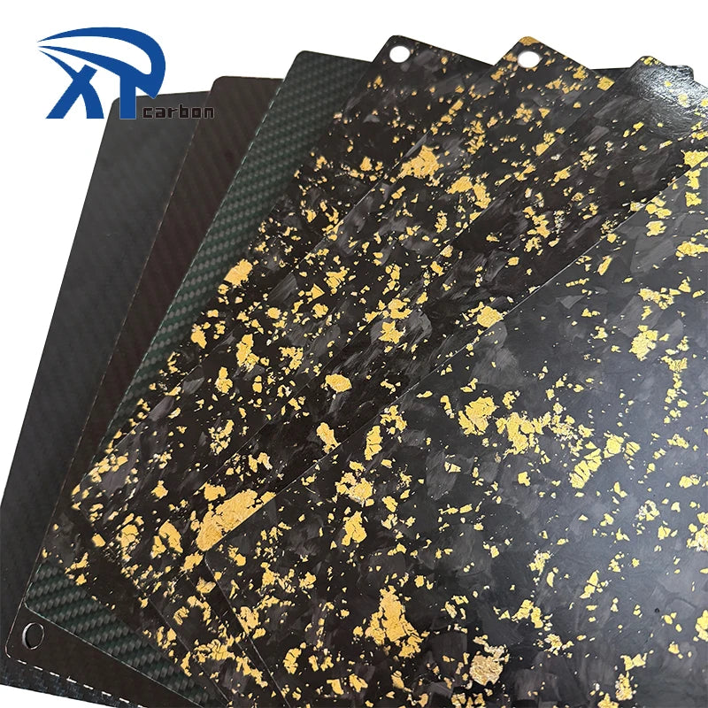 Cheap Factory Price Golden Chopped Carbon Fiber Sheet Parts Waterproof Woven Carbon Fiber Sheet