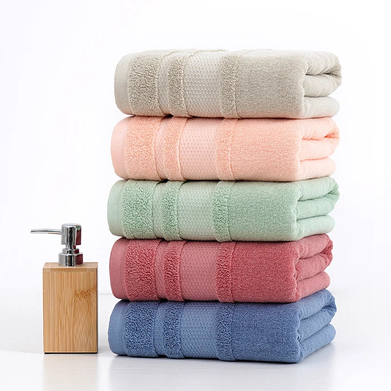 Hot Sell 100% Cotton Bath Towel Set Custom Turkish Towel for Bathroom Soft Feel Absorbent for Shower Bathing Towel Wholesale