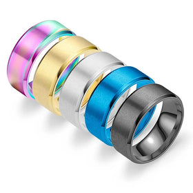2024 New Product Customization Gold Silver Plated Titanium Steel Polished Men Rings Stainless Steel Rings Couple Rings for Men
