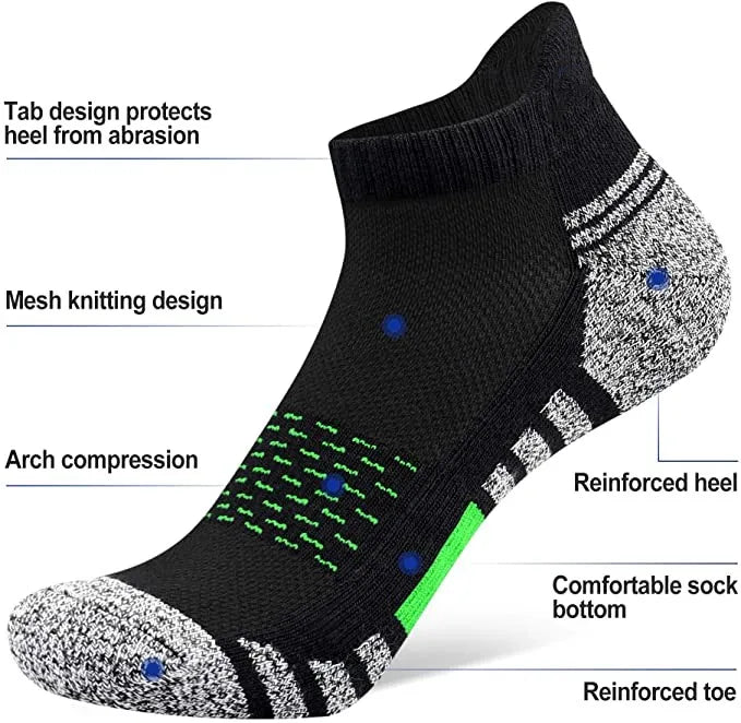 Custom logo Running Ankle Men Sport Compression Running Sneaker Socks