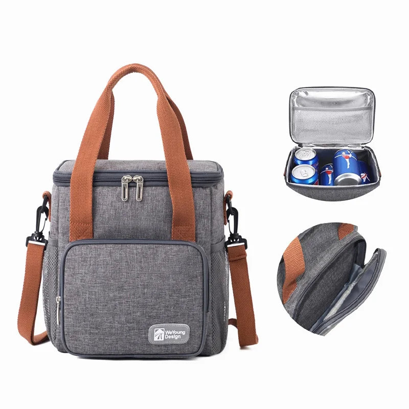Fashion Oxford Cloth Large Lunch Bag for Adult Men Women Tote Insulated Lunch Box Outdoor Picnic Cooler Bags Wholesale