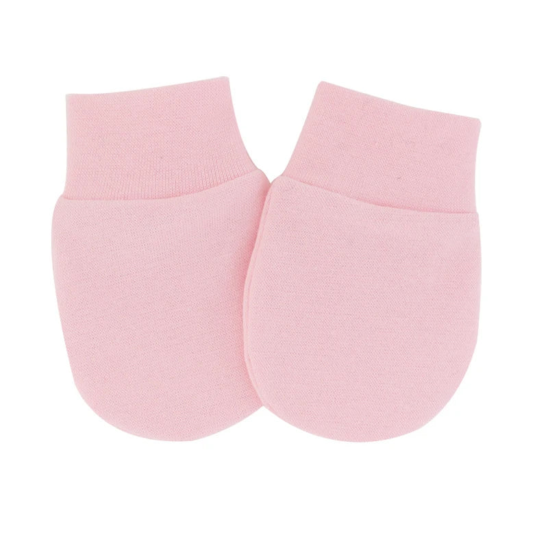 Pink Blue White 100% Cotton Anti Scratch Super Soft Comfortable Infant Mittens Newborn Baby Mittens