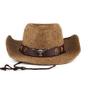 Wholesale Custom Outdoor Mixed Color Straw Hat Sun Hat European and American Western Straw Cowboy Hat