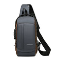 Business Fashion Waterproof Cell Phone Bags Combination Lock & Anti-theft Chest Bag with Waterproof Feature for Summer