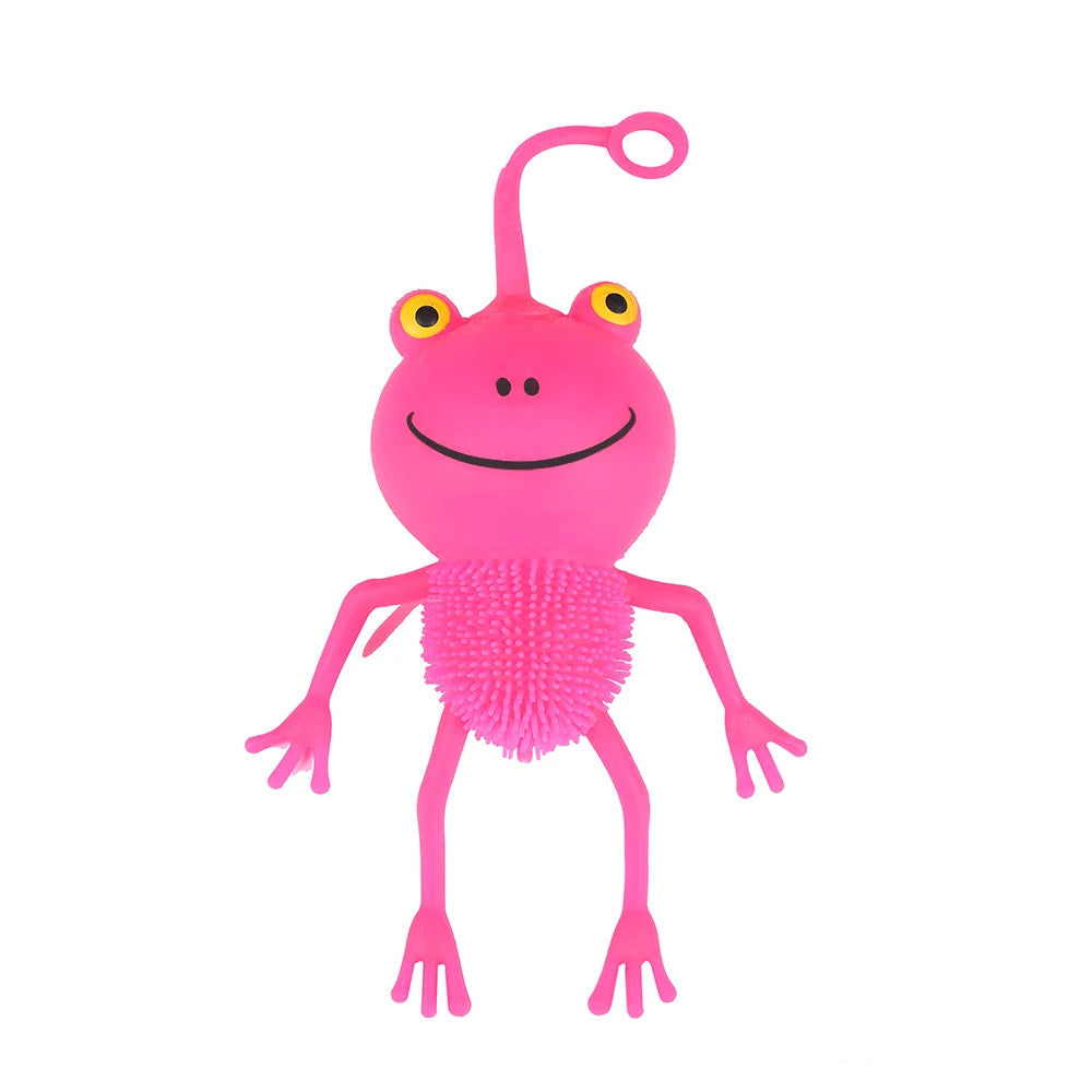 KEHUI Factory Outlet Hand Exerciser Soft TPR Material Puffer Ball Cartoon Little Frog Design Stress Relief Toy for Kids