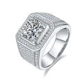 925 Sterling Silver Jewelry Man Rings Moissanite Unique Mens Rings Vintage Mens Wedding Bands Fast Delivery