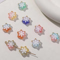 Christmas 13*15mm Colorful Snowflakes Beaded Charm Resin Beads for Necklace Bracelet Earring Jewelry Accessories