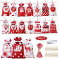 24Days Christmas Advent Calendar Customized Gift Bags DIY Set Eco Friendly Reusable Satin 10*14cm Factory Wholesale
