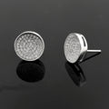 Fast Delivery 925 Sterling Silver Stud Earrings Micro Paved Setting Round Cubic Zircon Earrings Fashion Jewelry