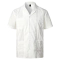 Best-Selling Men's Shirt Casual Summer Solid Color100% Cotton Button-Down Features Pocket Embroidery Perfect for Stylish Outfits