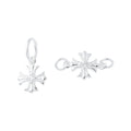 Fine Plain Sterling Silver 925 Cross Connectors Charm for Jewelry Beaded Bracelet Making