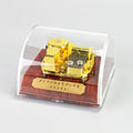 Diy Custom Lettering Holiday Kids Gifts  Plastic Hand Crank Wind-Up Music Box Square Pattern Creative Gift Ideas