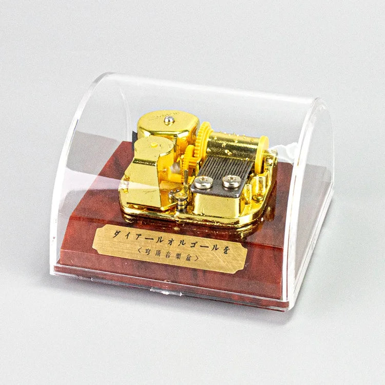 Diy Custom Lettering Holiday Kids Gifts  Plastic Hand Crank Wind-Up Music Box Square Pattern Creative Gift Ideas