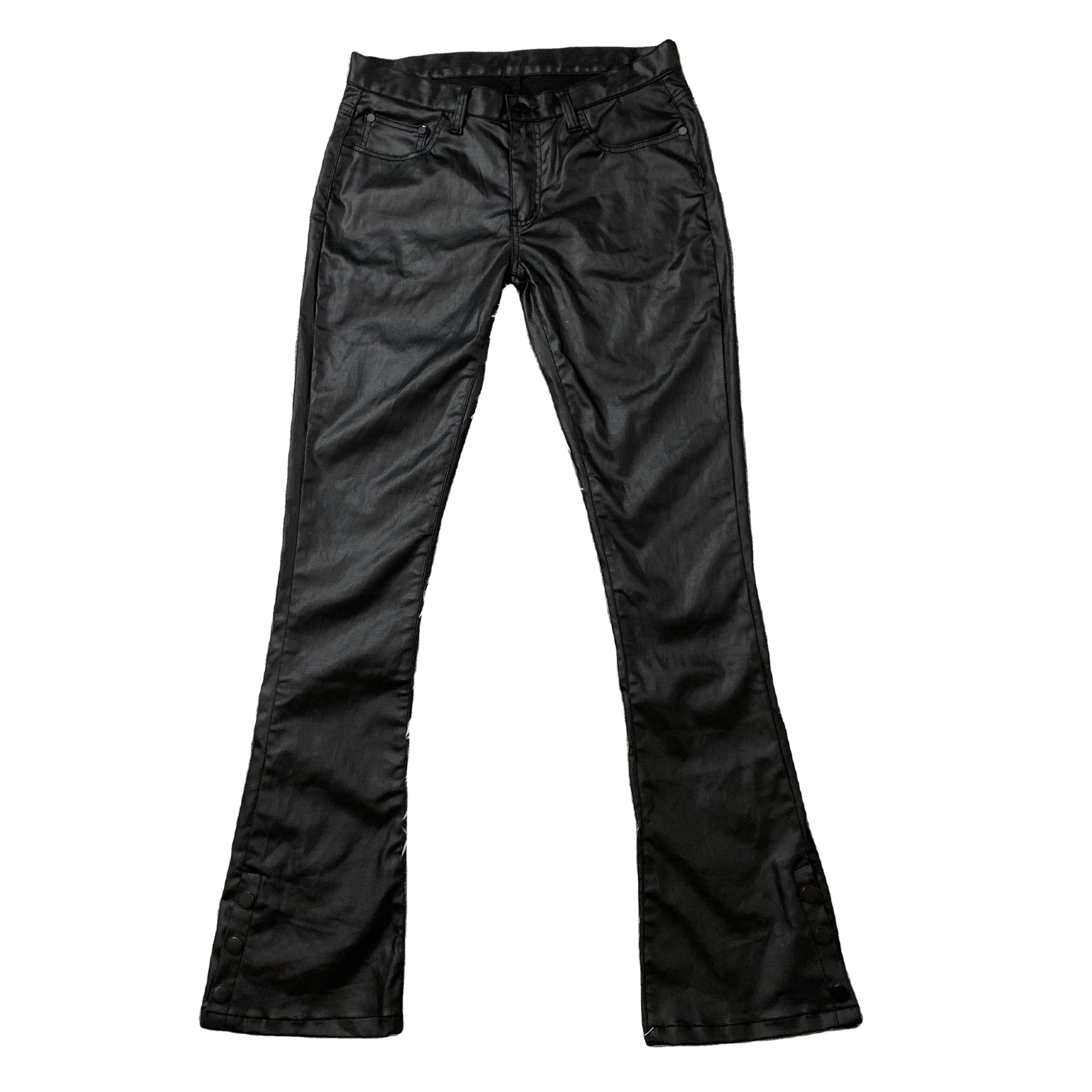 DENIMGUYS Fashion Streetwear Waxing Denim Men Skinny Bootcut Flare Waxed Jeans