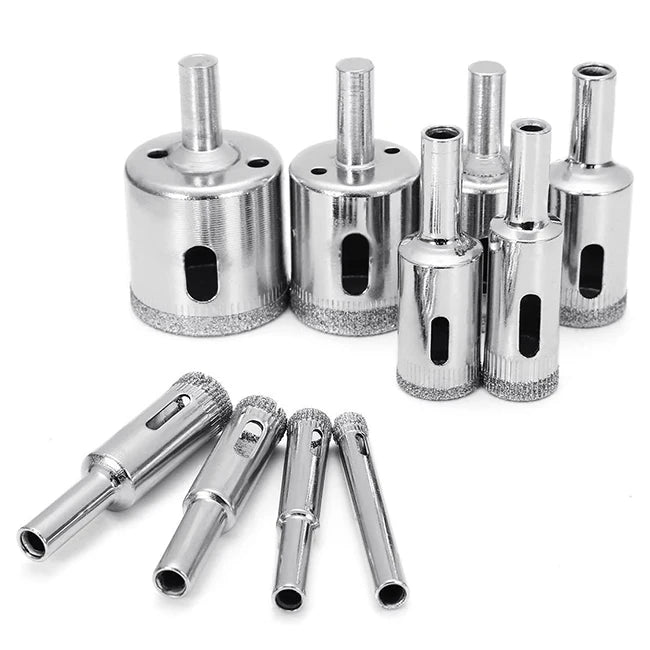 Diamond Coating 15PCS Drill Bit Set Carbon Steel for Glass Ceramics Porcelain Ceramic Tile Marble