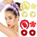 Wholesale 4pcs Set Hair Claw Clips Hairband Plush Wristbands Set Headband for Women Girls