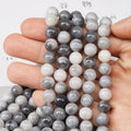 Natural Round Hawkeye Agate Gemstone Beads Loose Beads Stone Energy Spacer Beads Beads for DIY Charm Bracelet Necklace