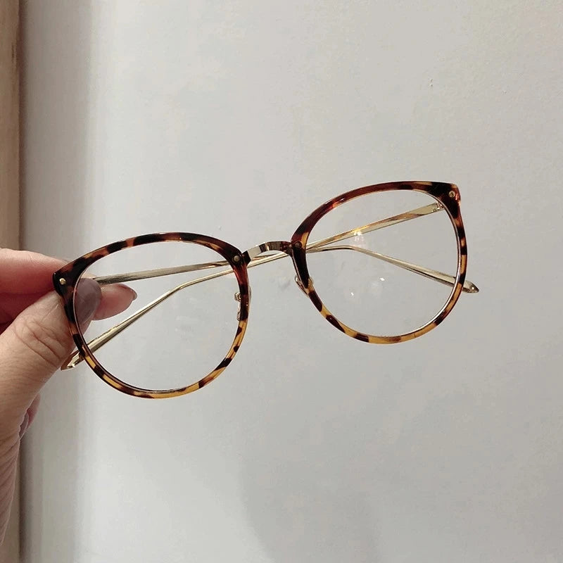 Transparent Spectacle Frame for Men Women Glasses Anti-fatigue Cat Eye High Quality Computer Eyeglasses Men Retro Optical Lens