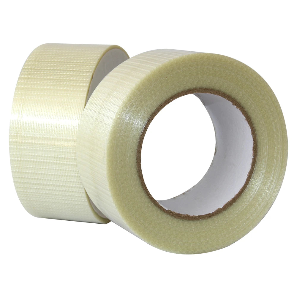 Hot Sale Single-Sided Transparent Fiberglass Cross Filament Adhesive Tape Reinforced Pressure Sensitive for Sealing for Masking