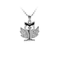 Women 925 Sterling Silver Cross Charm Necklaces Owl Pendant Charm Cute Animal Jewelry
