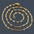 Fashion Simple Long Link Chain Stainless Steel Women Lips Necklace Stainless Steel Gold Chain Jewelry Clothing Necklace