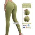 2024 V-Back Scrunch Leggings Yoga PantsTummy Control Butt Lift  None See Through Gym Leggings for Women
